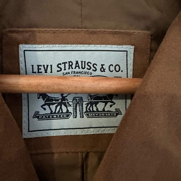 Levi’s faux suede moto jacket Tan Small - Picture 4 of 5
